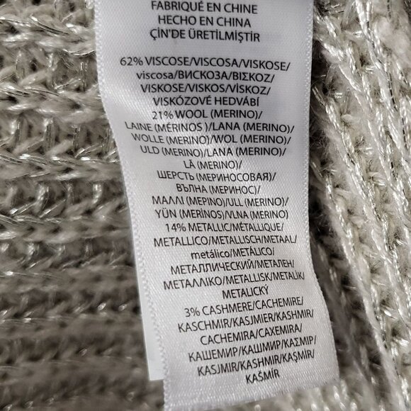 Polo Ralph Lauren Ecru Lurex Beaded Roll Neck Sweater - Picture 12 of 15